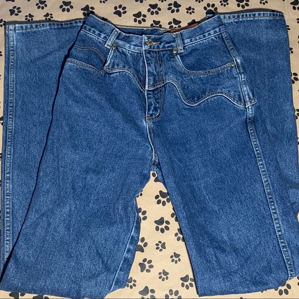 Vintage lawman jeans with wave detail